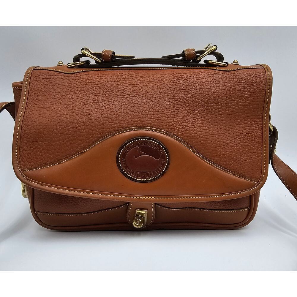 Vintage Dooney & Bourke All-Weather Yan Leather Carrier Bag w/Shoulder Strap - Picture 1 of 16